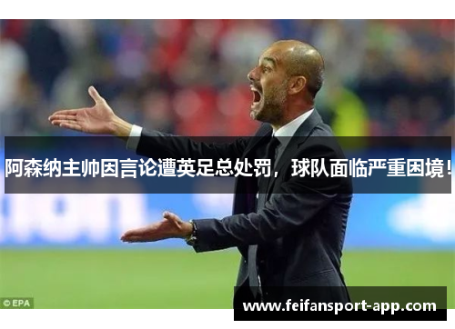 阿森纳主帅因言论遭英足总处罚，球队面临严重困境！